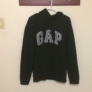 GAP Arch Logo Fleece Hoodie black large